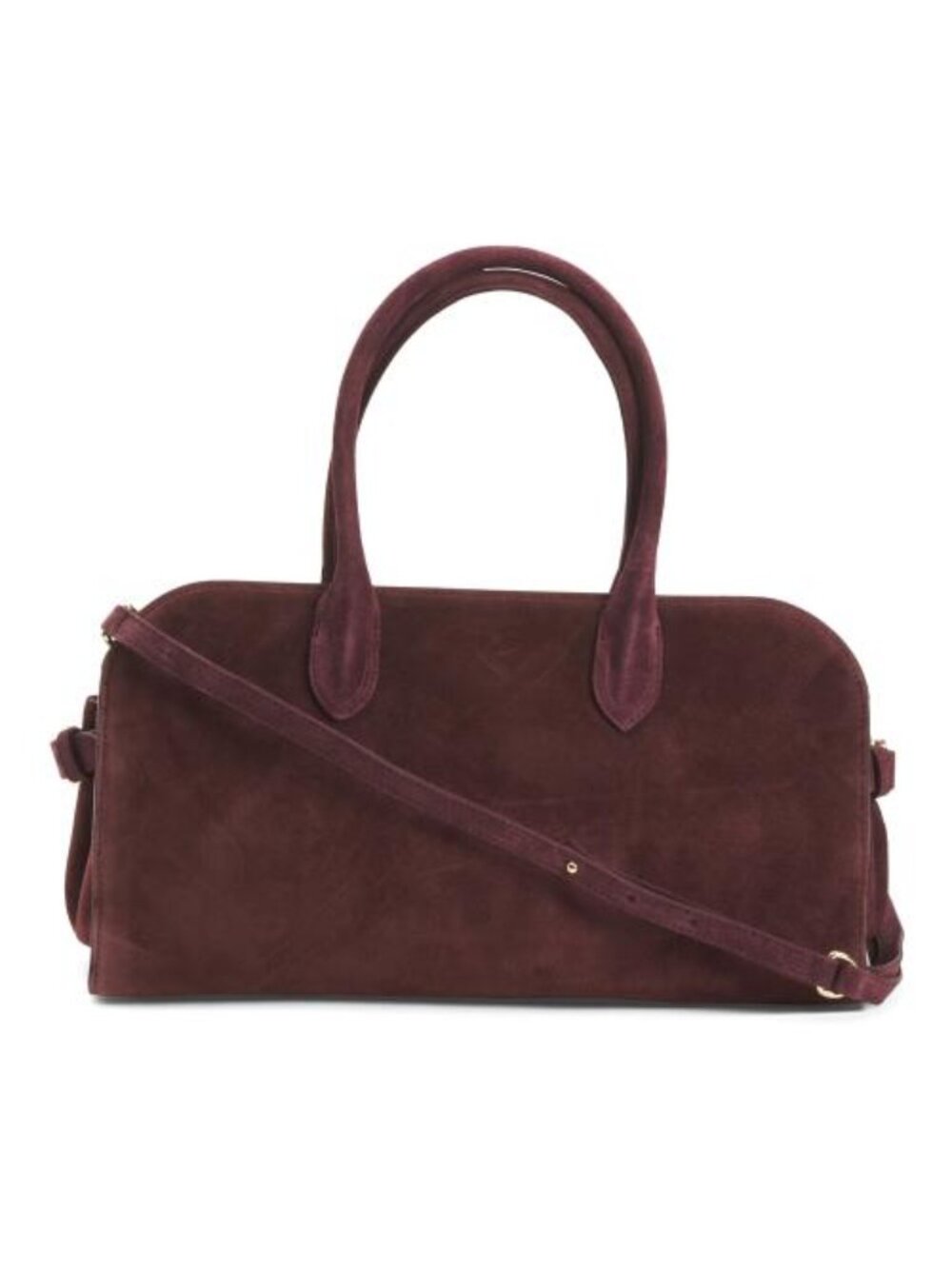 CLAUDIA Made In Italy Suede East West Satchel